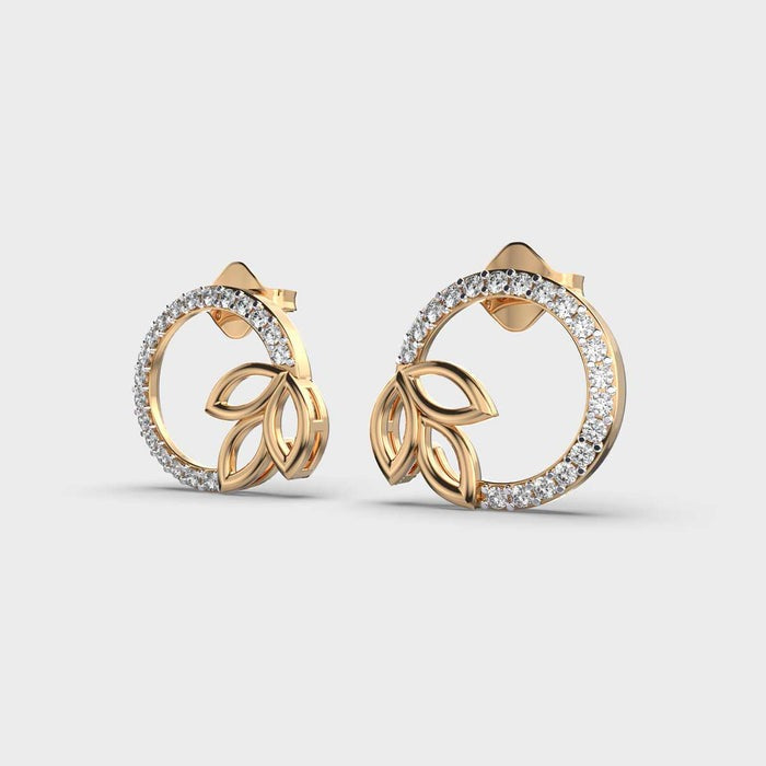 Featherlight Studs Lab Diamond Earrings